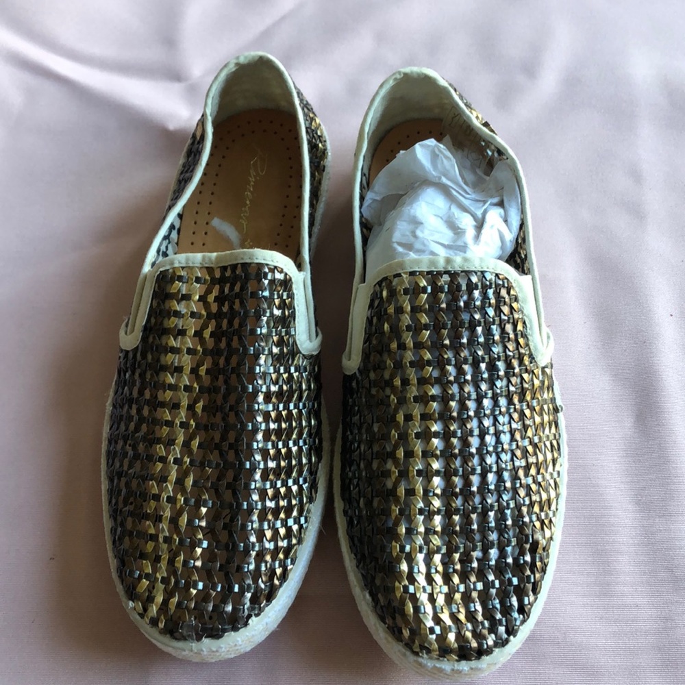 Rivieras Metallic Leather Mesh Shoes
